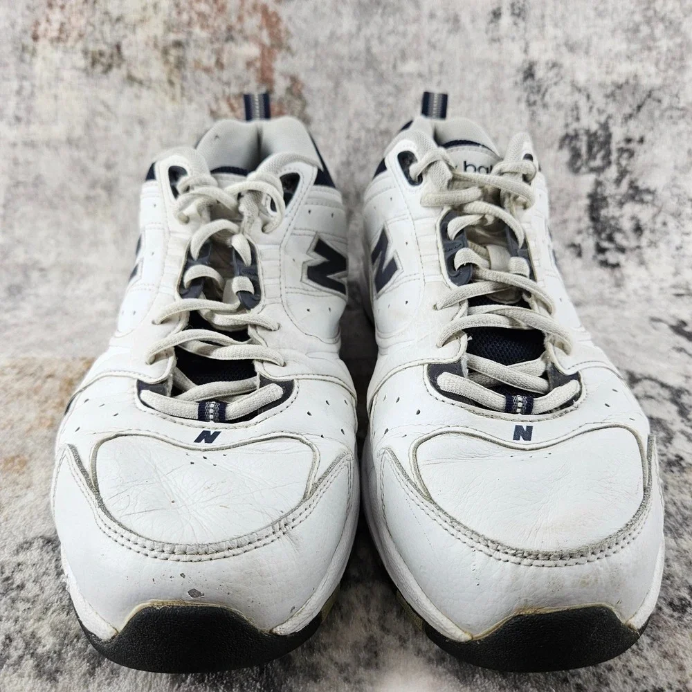 New Balance 622 Cross Training Shoes Mens 12 4E Wide White Blue Leather MX622WN‎